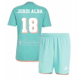 Inter Miami Jordi Alba #18 Tredje skjorte til barn 2024-25 Kortermet (+ korte bukser)